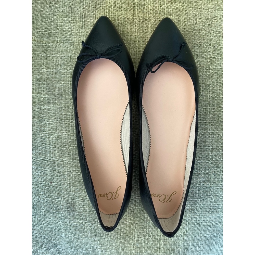 [NWOT] J. Crew - Gemma leather ballet flats in black (7.5)